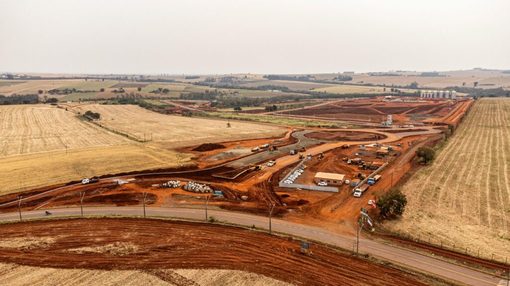 Aerial View of Construction Site in Londrina, Brazil